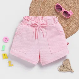 Here&Now X Game Begins Girls Self Design Loose Fit Shorts-image-92