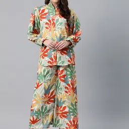 Readiprint Fashions Printed Pure Cotton Longline Shirt & Palazzos-picture-22