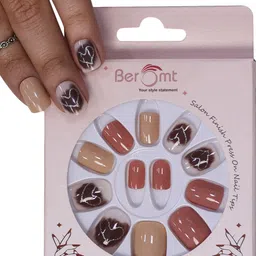 BEROMT Long-Lasting Reusable Lightweight Salon Finish Press on Nail Tips - Shade 625-image-36