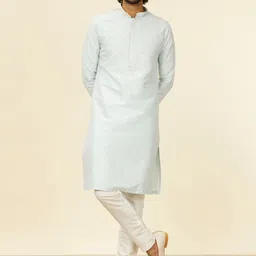 Manyavar Men Embroidered Regular Sequinned Kurta with Pyjamas-picture-18