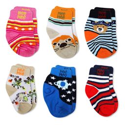 MeeMee Kids Pack of 6 Assorted Patterned Ankle-Length Socks-14