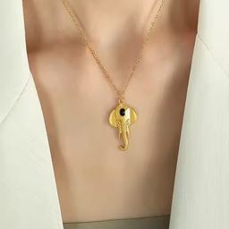 Zaisha 18K Gold Plated Lord Ganesha Pendant Necklace-17