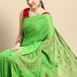 DESH BIDESH Woven Design Ethnic Motifs Pure Cotton Khadi Saree-47