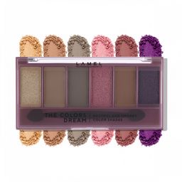 LAMEL The Colors Dream Neutral & Smokey 6 Shades Eyeshadow Palette 10.2g - Warm Nude 404-24