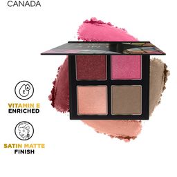 FACES CANADA 4 IN 1 Shimmer & Satin Matte Finish Eyeshadow Palette - Gossip Gang 04-2