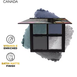 FACES CANADA 4 In 1 Shimmer & Satin Matte Finish Eyeshadow Palette - Moody Moon 06-40