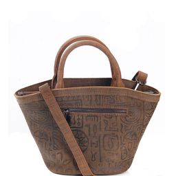 Calvadoss Textured Leather Oversized Structured Handheld Bag with Bow Detail-6