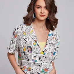 The Souled Store Women White Floral Printed Casual Shirt-picture-49