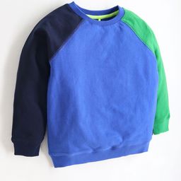Cherry Crumble Kids Blue & Green Colourblocked Sweatshirt-picture-43