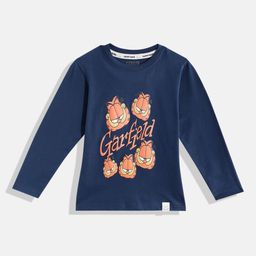 Happy Faces Boys Garfield Printed Pure Cotton T-shirt-17