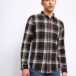 Lee Tartan Checks Checked Twill Pure Cotton Casual Shirt-image-93