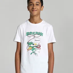 Puma Boys Super Puma Graphic Printed Regular Fit Pure Cotton T-shirt-image-25