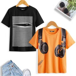 BAESD Boys Pack Of 2 Graphic Printed Pure Cotton T-shirt-picture-7