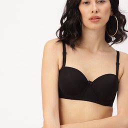 DressBerry Black Solid Underwired Lightly Padded T-shirt Bra-53