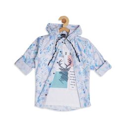 CAVIO Boys Standard Hooded Abstract Printed Casual Shirt With T-Shirt-image-19