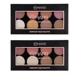 MARS Set of 2 Matte Fantasy Palette Blusher with Highlighter & Bronzer - 01 & 03-image-69