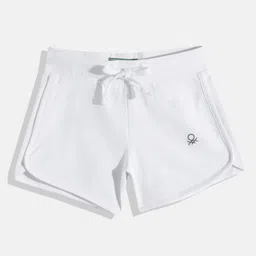 United Colors of Benetton Girls Solid Glitter Logo Shorts-picture-2