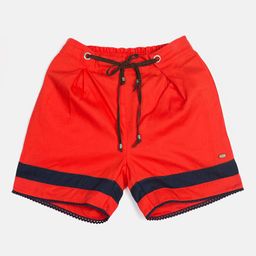 Blue Giraffe Girls Red Solid Regular Fit Regular Shorts-image-91