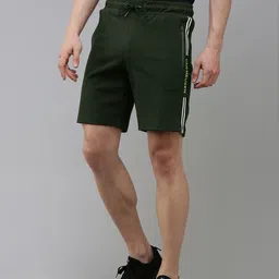 Van Heusen Men Knitted Training or Gym Sports Shorts With Side Stripe & Brand Logo-picture-12