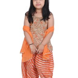 BAESD Girls Floral Printed Pure Cotton Kurti With  Dhoti Pants & Dupatta-picture-27