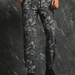 Breakbounce Men Black Abstract Printed Cotton Straight-Fit Jogger-picture-27
