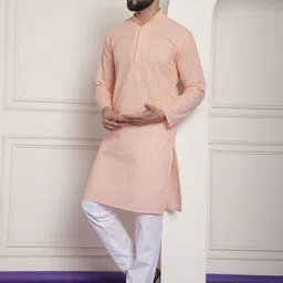SOJANYA Embroidered Regular Pure Cotton Kurta With Churidar-image-65