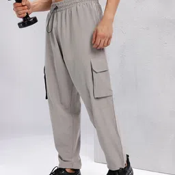 HRX by Hrithik Roshan Men Cargo-Style Training Parachute Track Pants-image-92