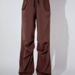 Stylecast X Hersheinbox Women Cotton High-Rise Parachute Trouser-image-25