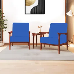 ohello 4 Pcs Marine Blue Stretchable Elasticated Solid Polyester Sofa Seat Covers-image-59