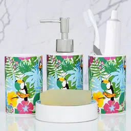 Archies Set of 4 Multicoloured Printed Bathroom Accessories-7