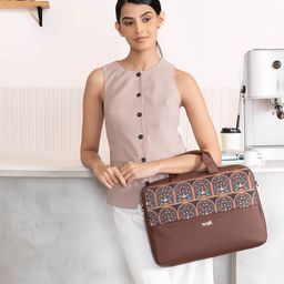 ZOUK Unisex Arin Laptop Bag Royal Indian Peacock Motif-image-8
