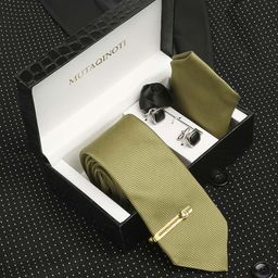 MUTAQINOTI Men Silk Necktie Accessory Gift Set-image-82