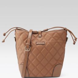 Van Heusen Structured Shoulder Bag with Quilted Detail-97