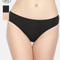 Inner Sense Women Pack Of 3 Solid Organic Cotton Antimicrobial Sustainable Bikini IMPC004-image-88