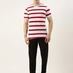 Sports52 wear Men Striped T-shirt With Joggers Training Tracksuit-image-91