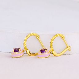 Perfectly Average Contemporary Gold-Plated Drop Earrings-image-25