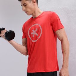 HRX by Hrithik Roshan Brand Logo Print Rapid-Dry Training T-shirt-picture-35