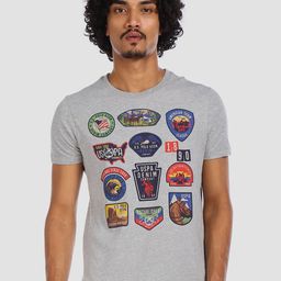 U.S. Polo Assn. Denim Co. Men Grey Melange Muscle Fit Printed Round Neck T-shirt-picture-14