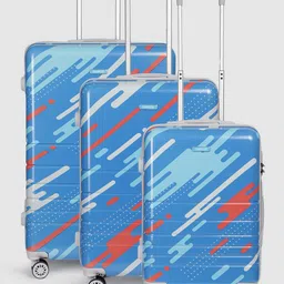 Teakwood Leathers Milkyway Set of 3 360 Degree Rotation Hard-Sided Trolley Bags 182L-24