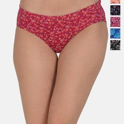 Leading Lady Women Pack Of 6 Floral Printed Cotton Hipster Briefs-picture-58