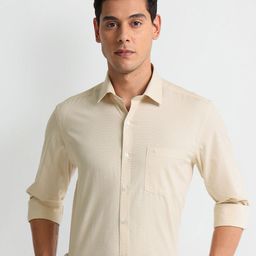 Arrow Slim Fit Dobby Patterned Formal Pure Cotton Shirt-image-76