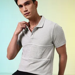 HRX by Hrithik Roshan Men Lifestyle Brand Logo Polo Collar T-shirt-image-93