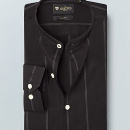 INVICTUS Men Black & White Slim Fit Striped Casual Shirt-image-89