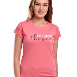 elina Women Typography Printed Extended Sleeves T-shirt-image-49