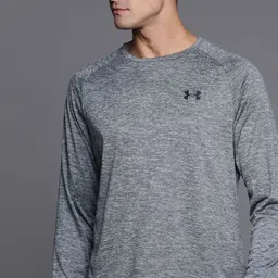 UNDER ARMOUR Men Grey Melange Loose Fit Tech 2.0 T-shirt-image-69