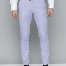 DENNISON Men Blue Solid Smart Auto Fit Waist Formal Trousers-image-83
