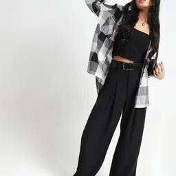 StyleCast X SERA Korean High Rise Pleated Wide Leg with Belt Trouser-image-87