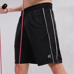 HRX by Hrithik Roshan Men Mid-Rise Training Shorts with Contrast Piping-picture-1