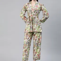 Readiprint Fashions Women Printed Cotton Top with Palazzos & Belt-picture-58