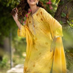 Libas Women Floral Printed Regular Sequinned Kurta with Salwar & With Dupatta-51